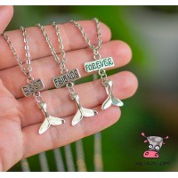Кулон для троих друзей "Best Friends Forever. Хвост кита. Цена за набор